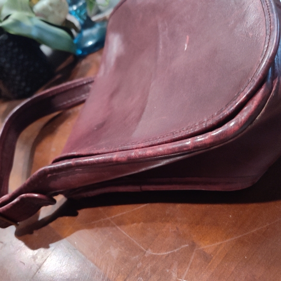 Vtg 1970's Coach Saddle Flap Bag - Picture 7 of 12